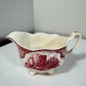 Vintage Johnson Brothers Old Britain Castles Pink Creamer Transferware Goodrich